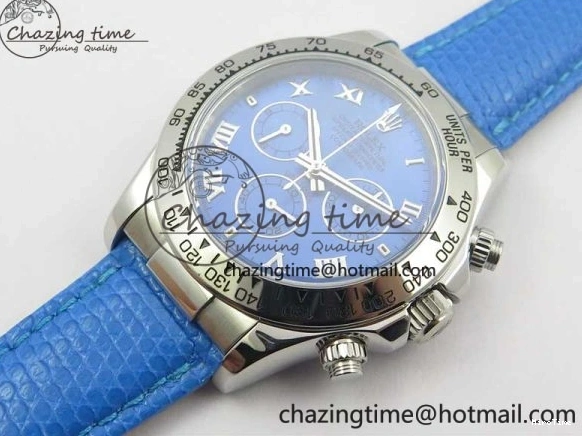 MiroTime 0215 Elegant Daytona 116519 OXF Best Edition Blue Dial on Blue Leather Strap A 3073
